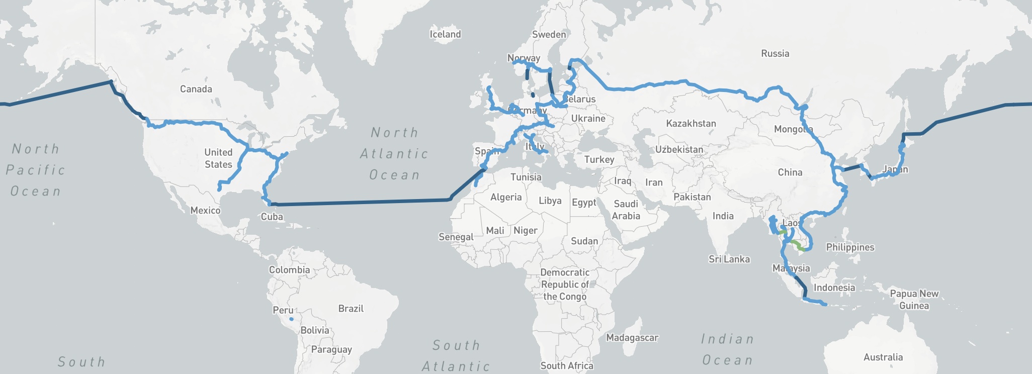 Shane Reustle RTW Map